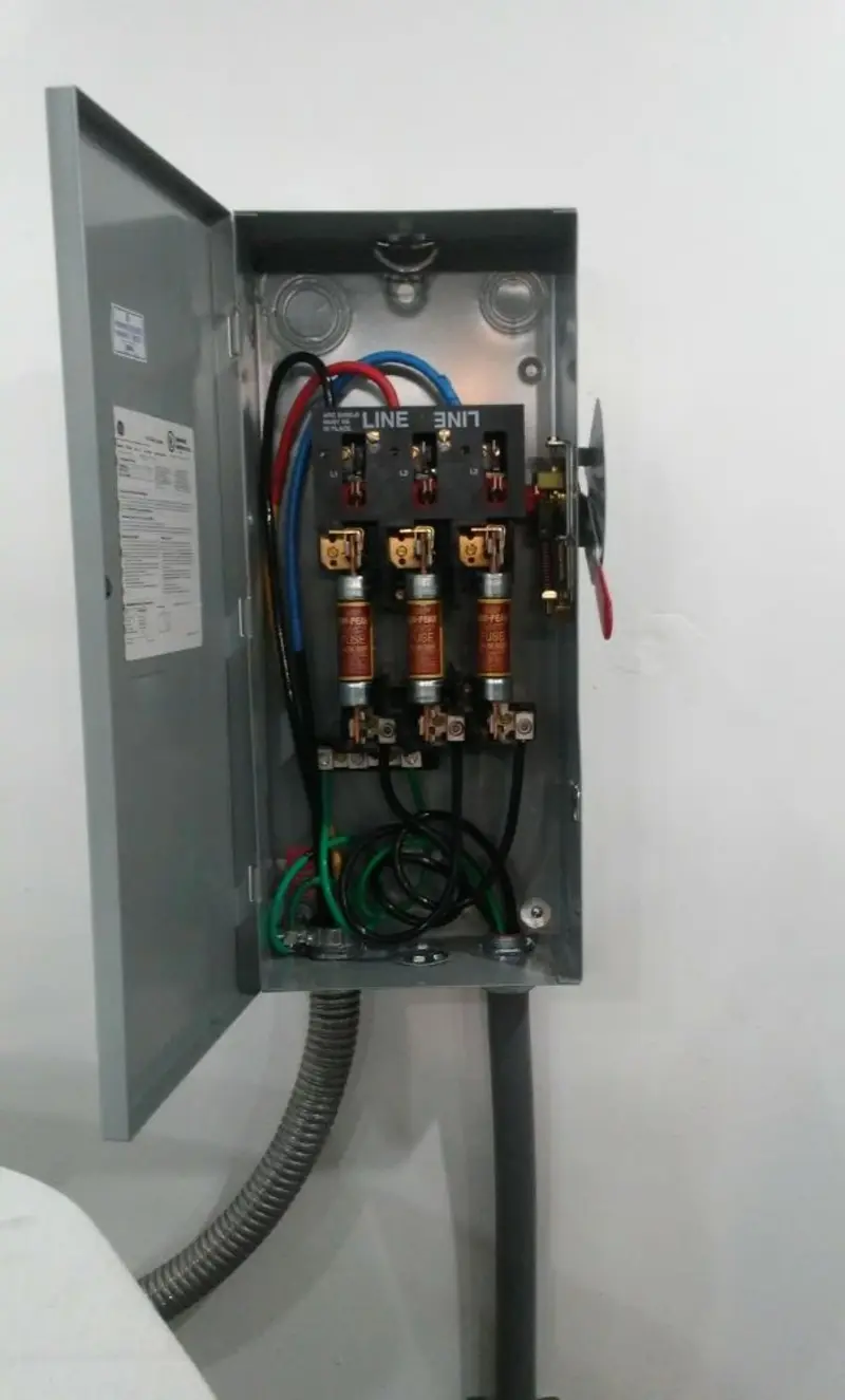 Three-phase disconnect switch installed for Electrical Wiring & Rewiring in Skippers Corner