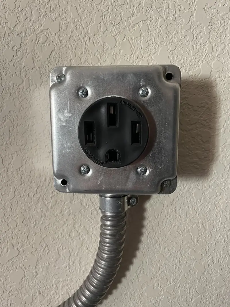 NEMA 14-50 outlet installed for Smart Home Electrical in Skippers Corner